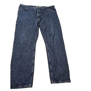 Wrangler Authentics Men’s Jeans Size 46x32 ZM200RD Relaxed Fit Dark Wash Denim